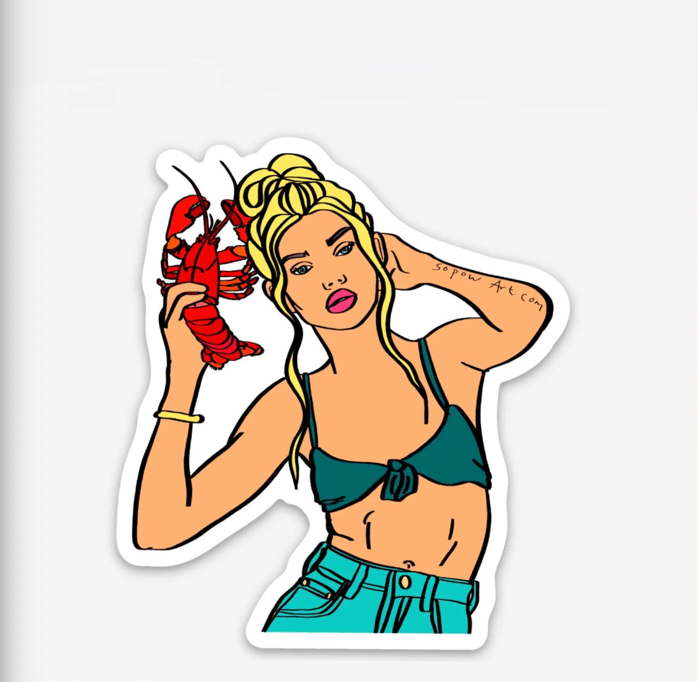 Sopow Art Stickers Lobster