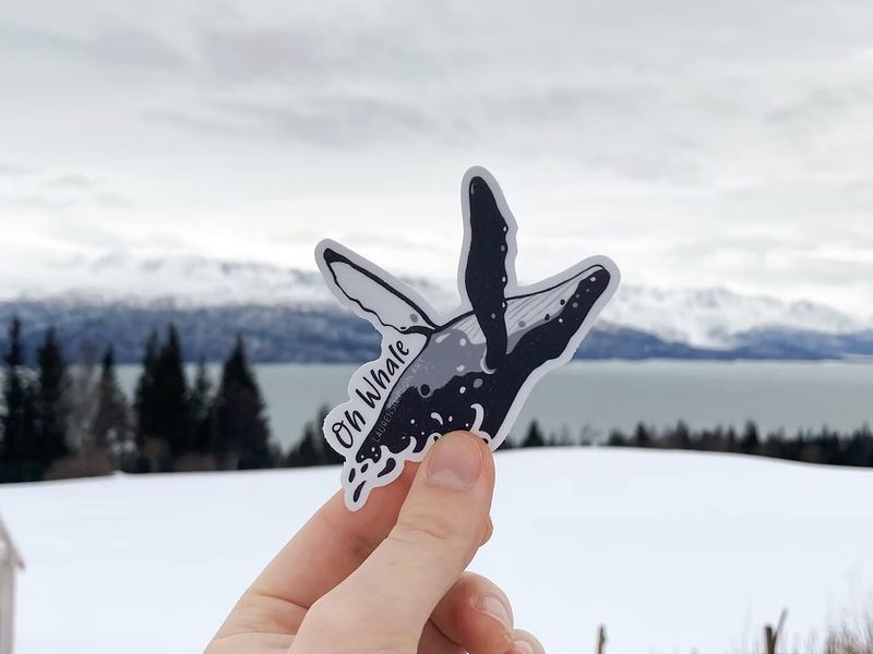 Lauren Simpson Stickers Oh Whale