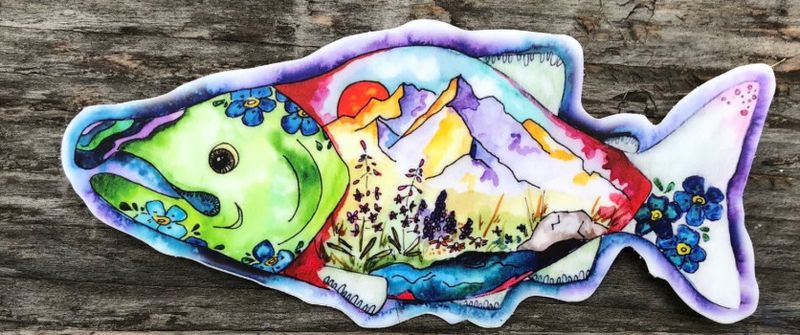 Seabolt Stickers Alaska Salmon