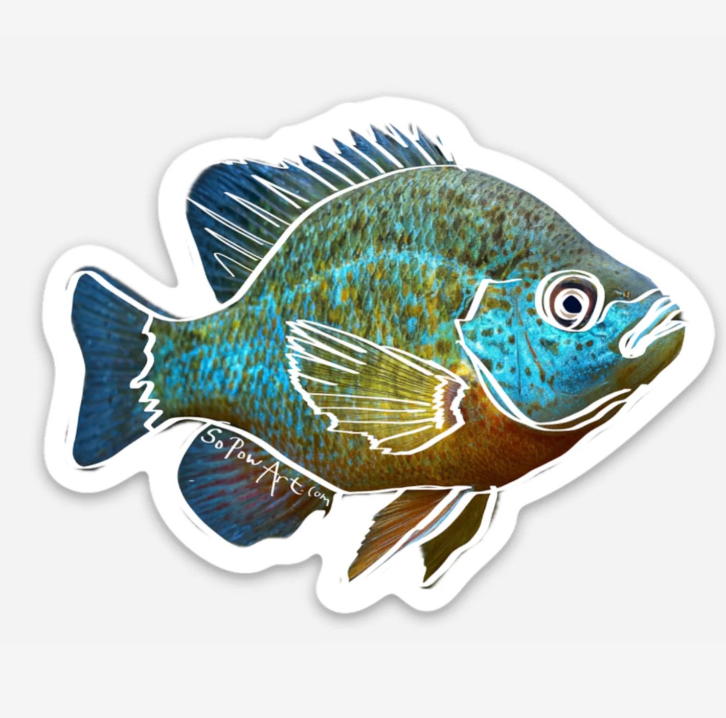 Sopow Art Stickers Blue Gill