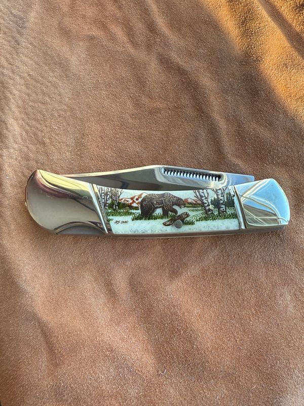 3.75" Lock Back (Color) KN192C Bear/Stump