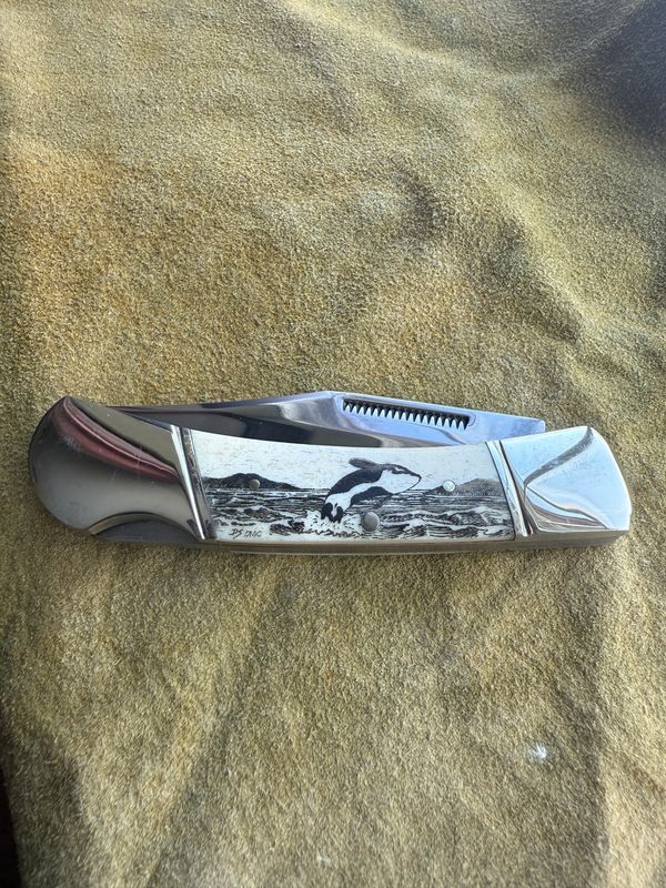 3.75" Lock Back (Black)  Orca