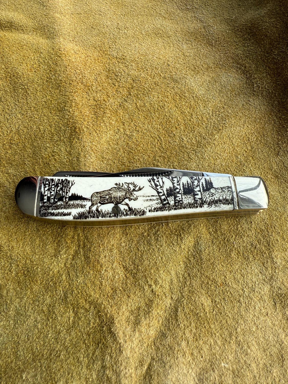 3.5" Double Blade Trapper (Black) (KN100B) Moose