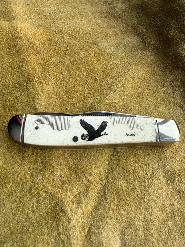 3.5" Double Blade Trapper (Black) (KN100B) Flying Eagle