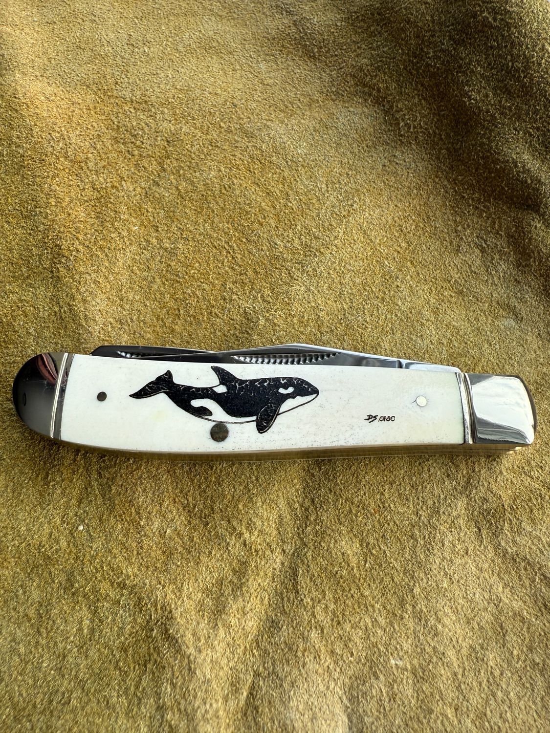 3.5" Double Blade Trapper (Black) (KN100B) Orca