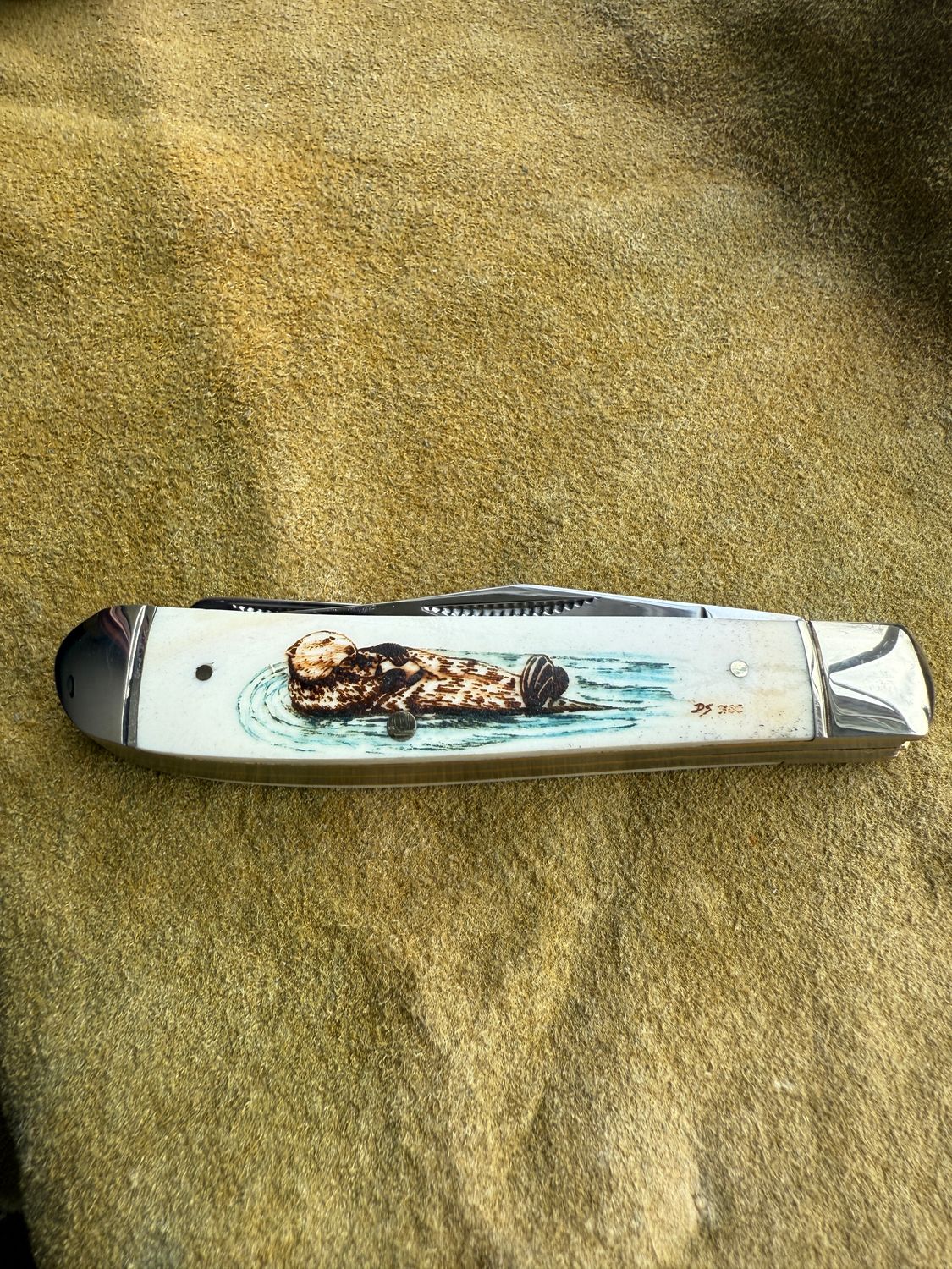 3.5" Double Blade Trapper (Color) (KN100C) Floating Otter