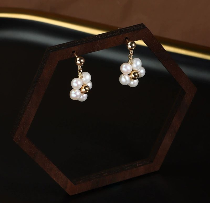 Florcitas de perlas PLATA 925
