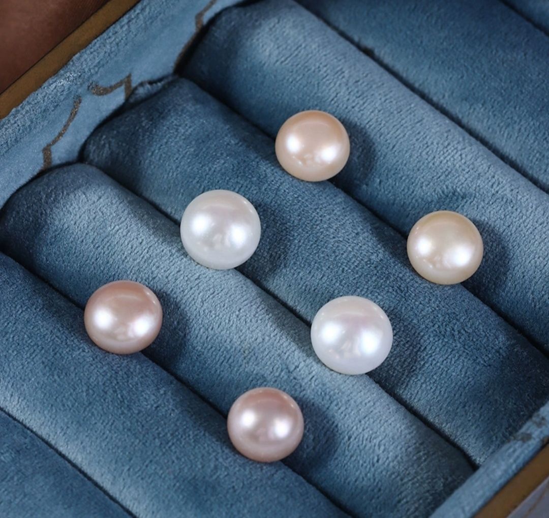 Aretes de perla blanca (10-10.5MM) natural con plata 925