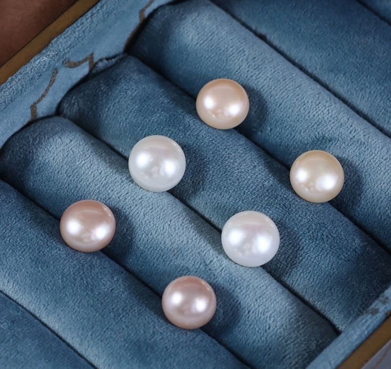 Aretes de perla blanca (10-10.5MM) natural con plata 925