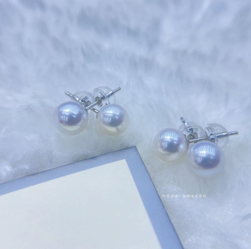 Aretes de perla(8.5-9MM) natural con plata 925