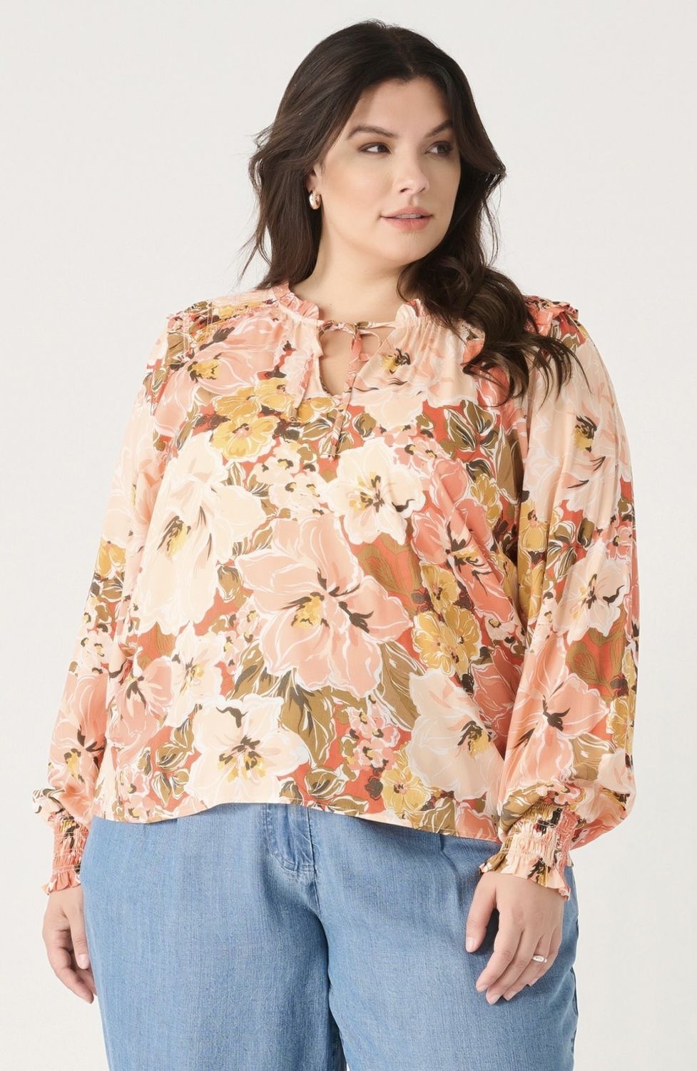Smocked Shoulder Blouse