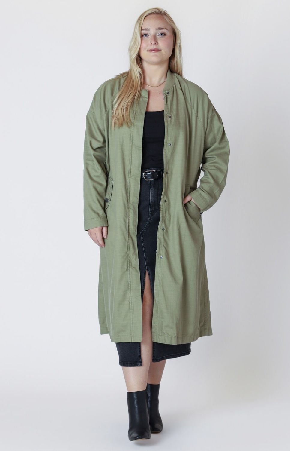 Longline Drapey Bomber Jacket