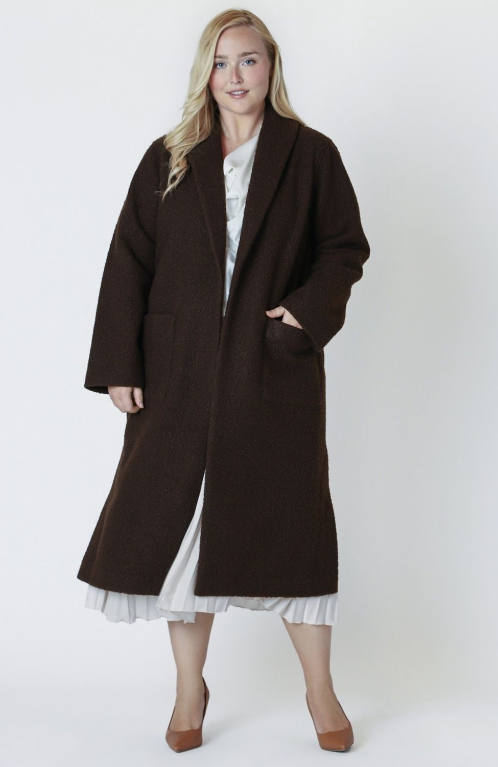 Shawl Collar Open Jacket