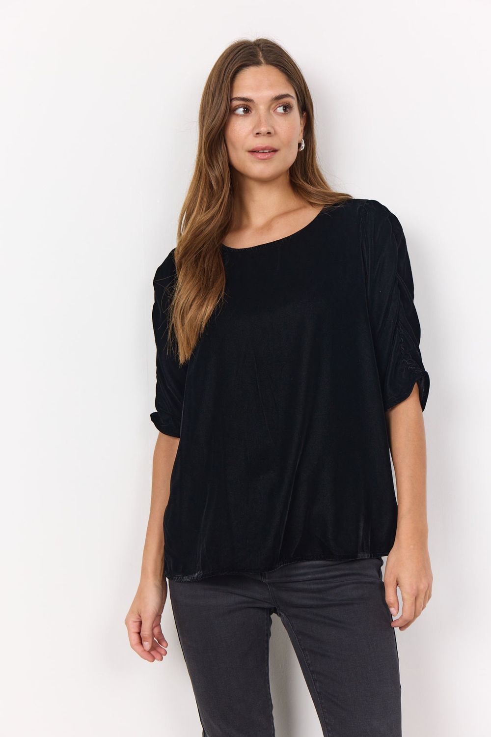 Nicole 1 3/4 Velour Blouse