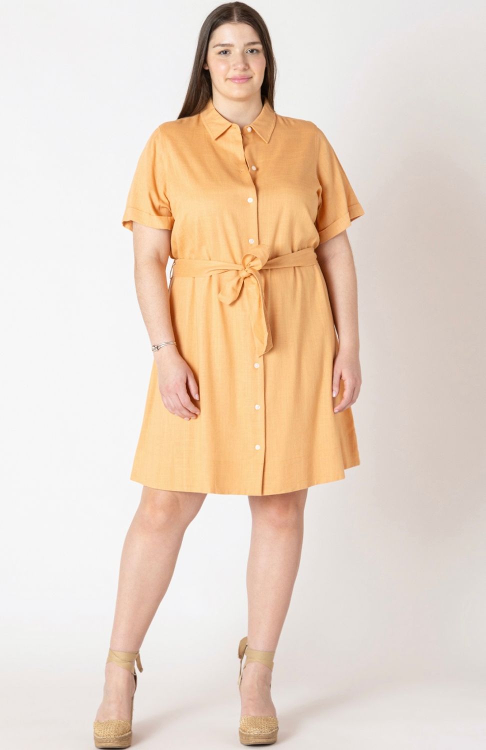 Belted Mini Shirt Dress
