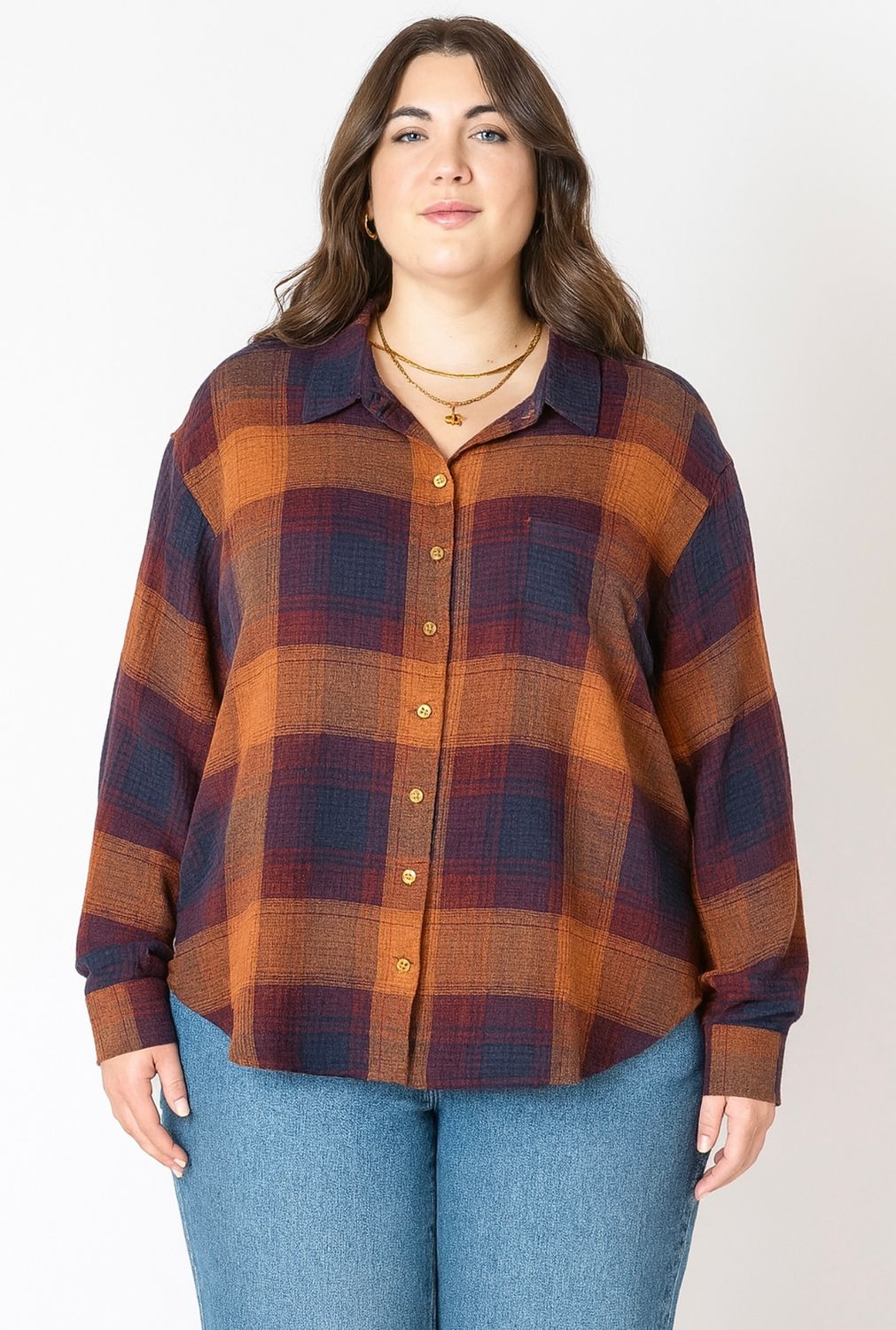 Textured Plaid Shirt