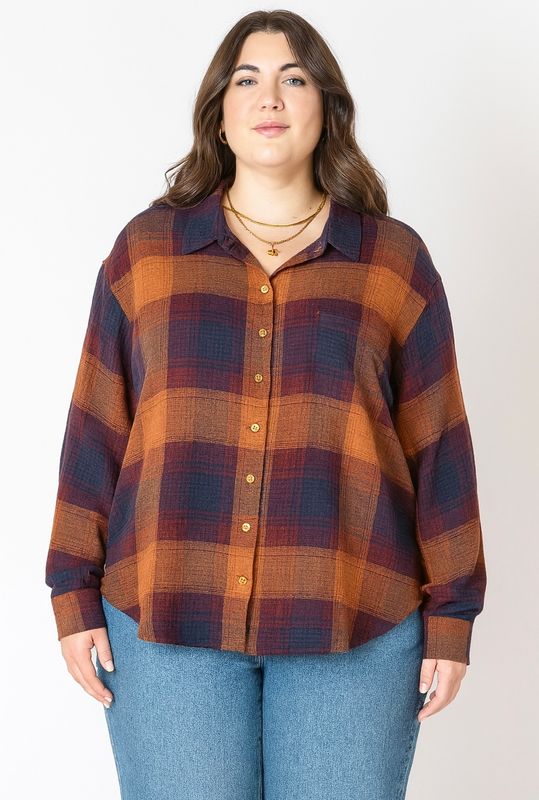 Textured Plaid Shirt