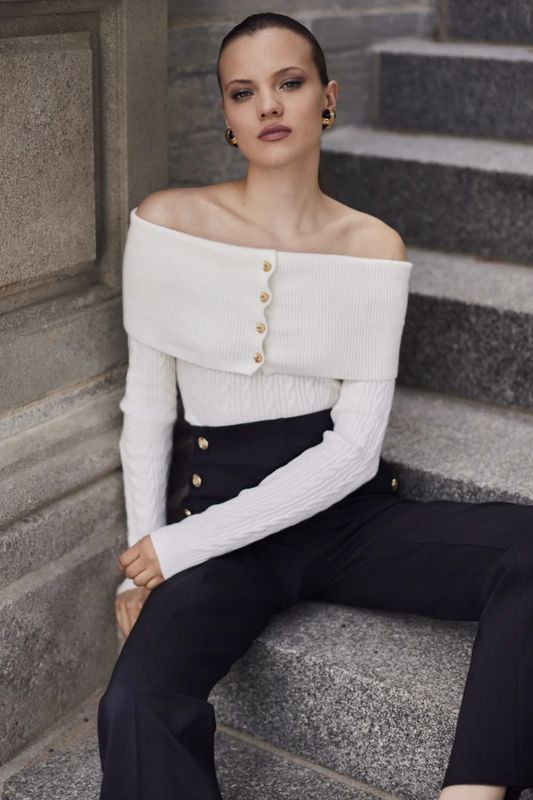 Off Shoulder Sweater