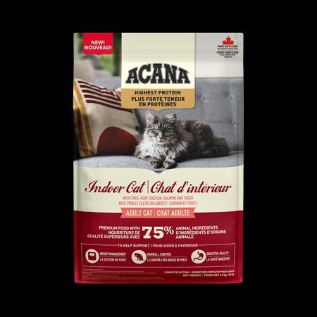 Acana Highest Protein Indoor cat with Free-Run Chicken, Salmon &amp; Trout 4.5kg