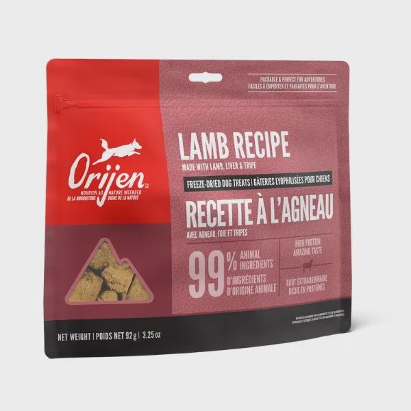 ORIJEN Grass-Fed Lamb Freeze-Dried Dog Treats 92g