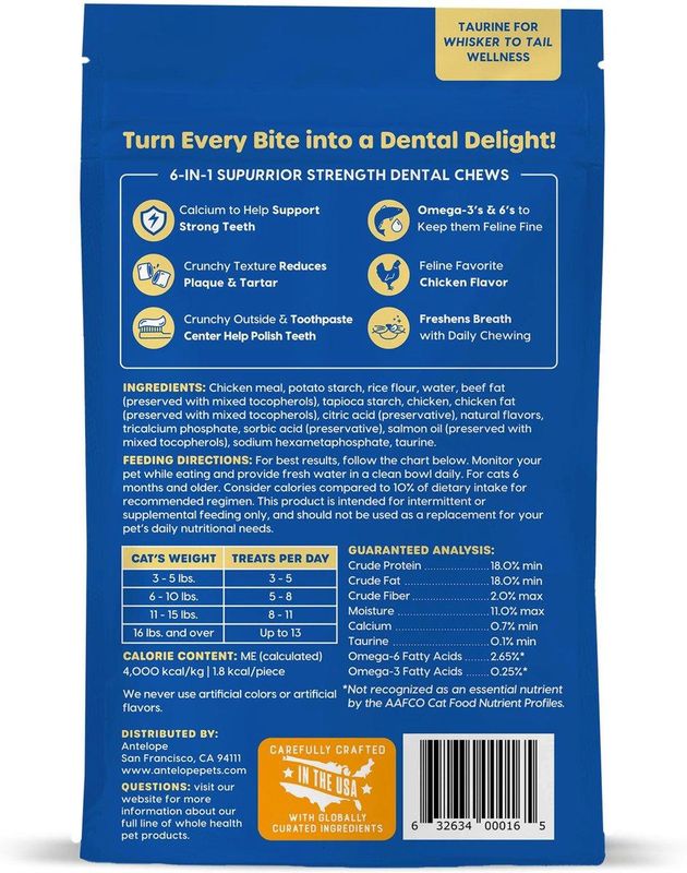 ARK NATURALS® Kiss Me-ow™ Strengthening Dental Chews Chicken Flavor Cat Treat 6oz