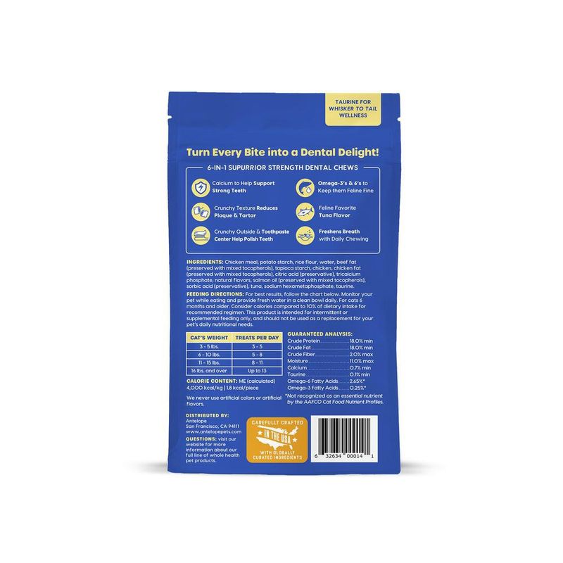ARK NATURALS® Kiss Me-ow™ Strengthening Dental Chews Tuna Flavor Cat Treat 6oz