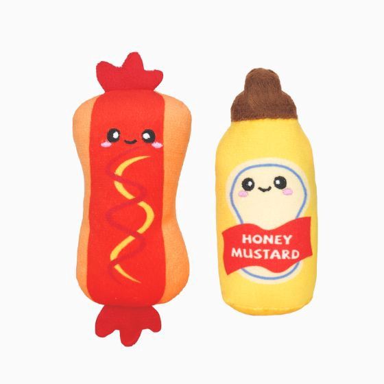 Hugsmart Meow Buddies Kitten Party 2pk - Hot Dog &amp; Mustard