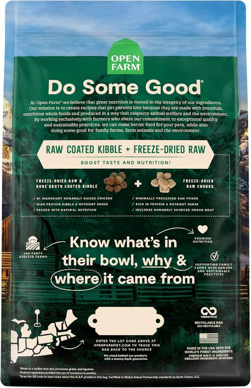 Open Farm Dog - 20 lb - RawMix Open Prairie Ancient Grains Dog Kibble