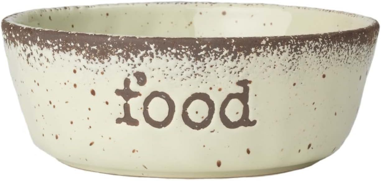 PetRageous® Speckled Crockery Food 6&quot; Pet Bowl