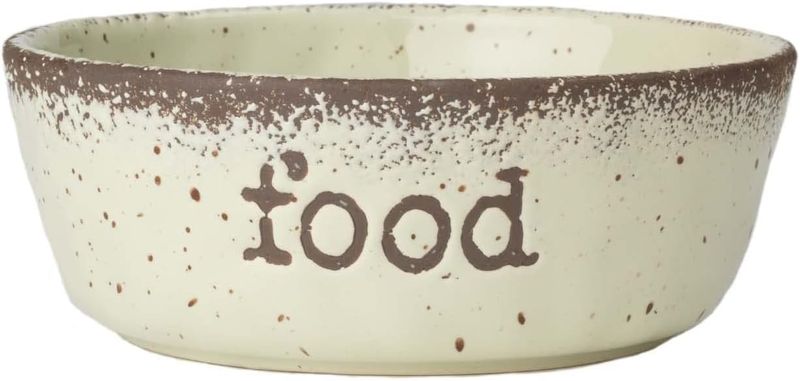 PetRageous® Speckled Crockery Food 6&quot; Pet Bowl