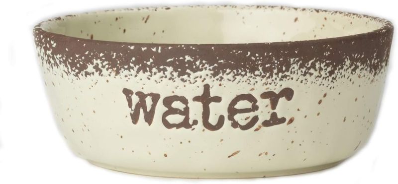 PetRageous® Speckled Crockery Water 6&quot; Pet Bowl