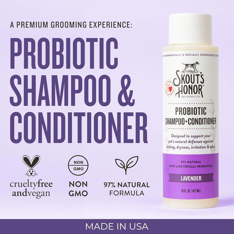 Skout's Honor Probiotic Shampoo &amp; Conditioner Lavender 16oz