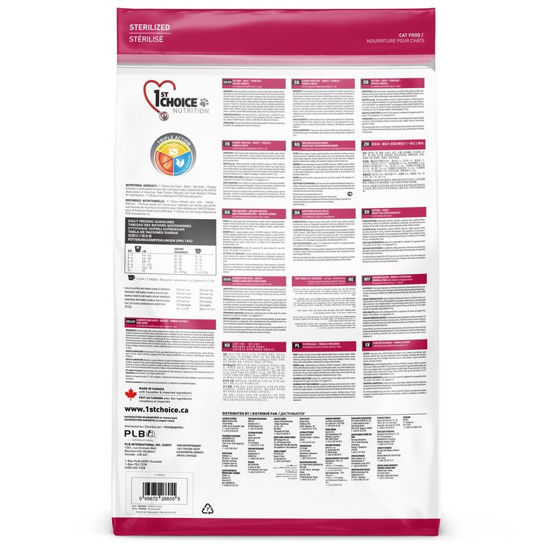 1st Choice Sterilized Cat Food 5.3lb