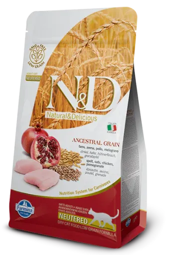 Farmina Ancestral Grain Chicken &amp; Pomegranate Neutered Cat 1.5kg