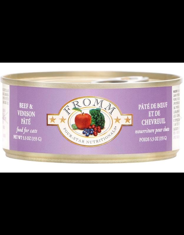 Fromm 4 Star Canned Beef &amp; Venison Pate Cat Food 5.5 oz Case