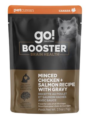 Go Booster Brain Health Minced Chicken And Salmon With Gravy Cat 1x2.5oz