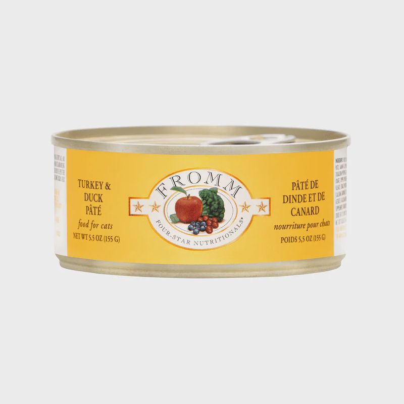 Fromm Wet Cat Food - Four Star Nutrionals Turkey &amp; Duck Pate Canned 5.5oz