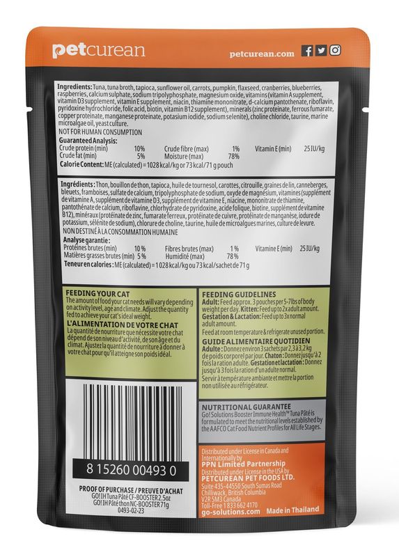 Go Booster Immune Health Tuna Pate Cat 1x2.5oz
