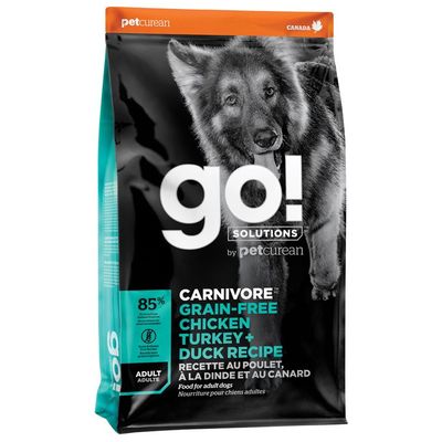Go Carnivore Grain Free Chicken Turkey Duck Adult Dog 22lb
