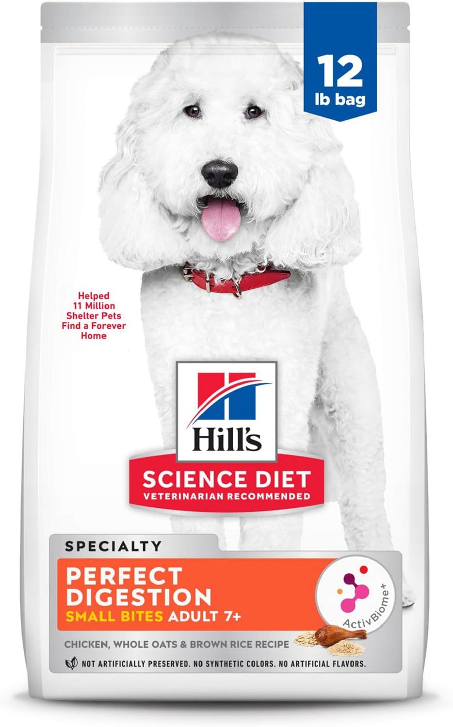 Hills 7+ Digest Dog SB CKN Oat Rice 12LB