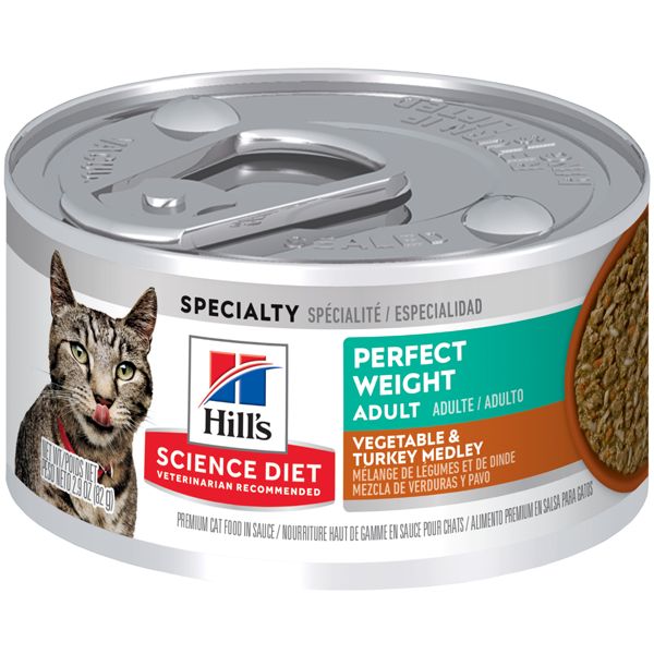 Hills Cat Perfect Weight Turkey Veg 1/2.9oz