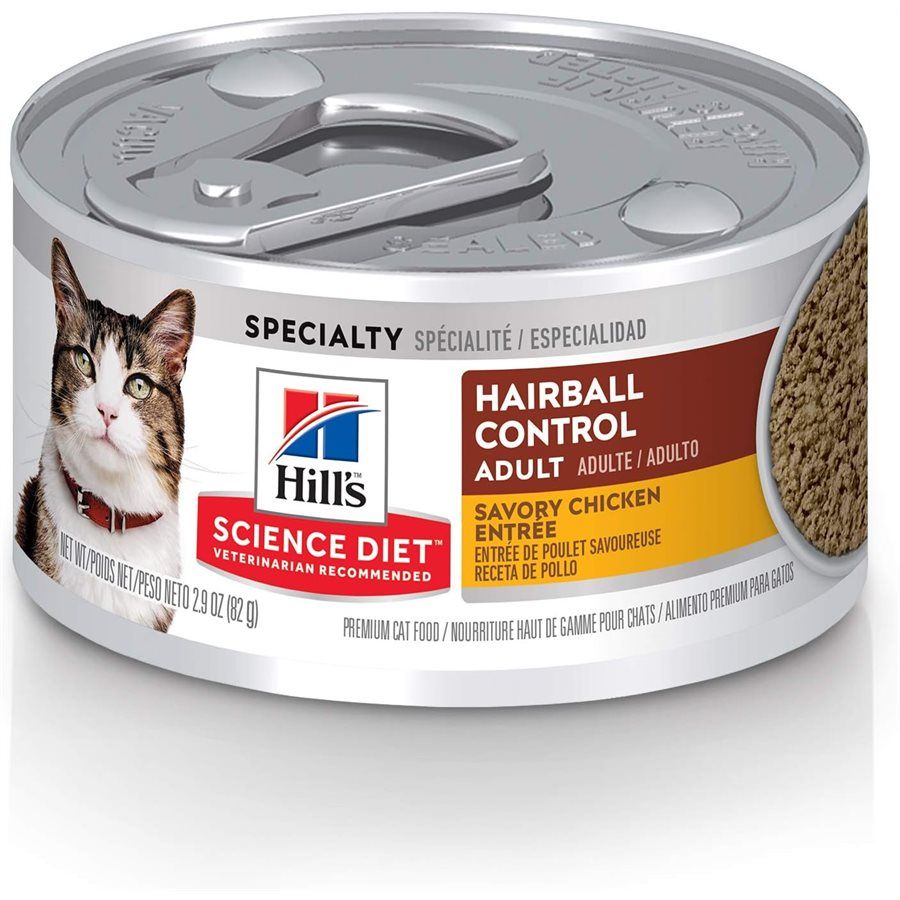 Hills Hairball Cat Chicken 1/2.9oz