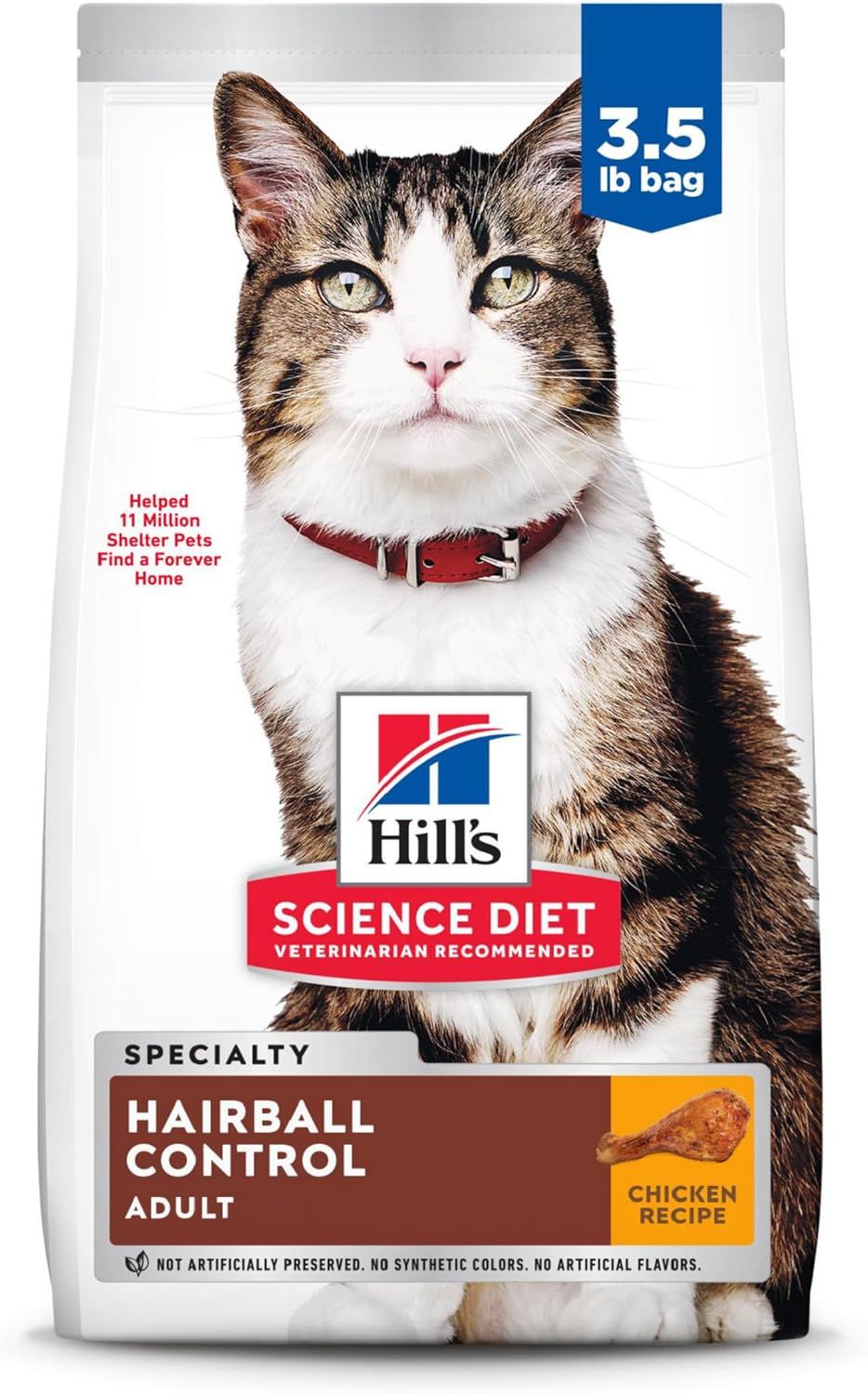 Hills Hairball Cat Chicken 3.5LB