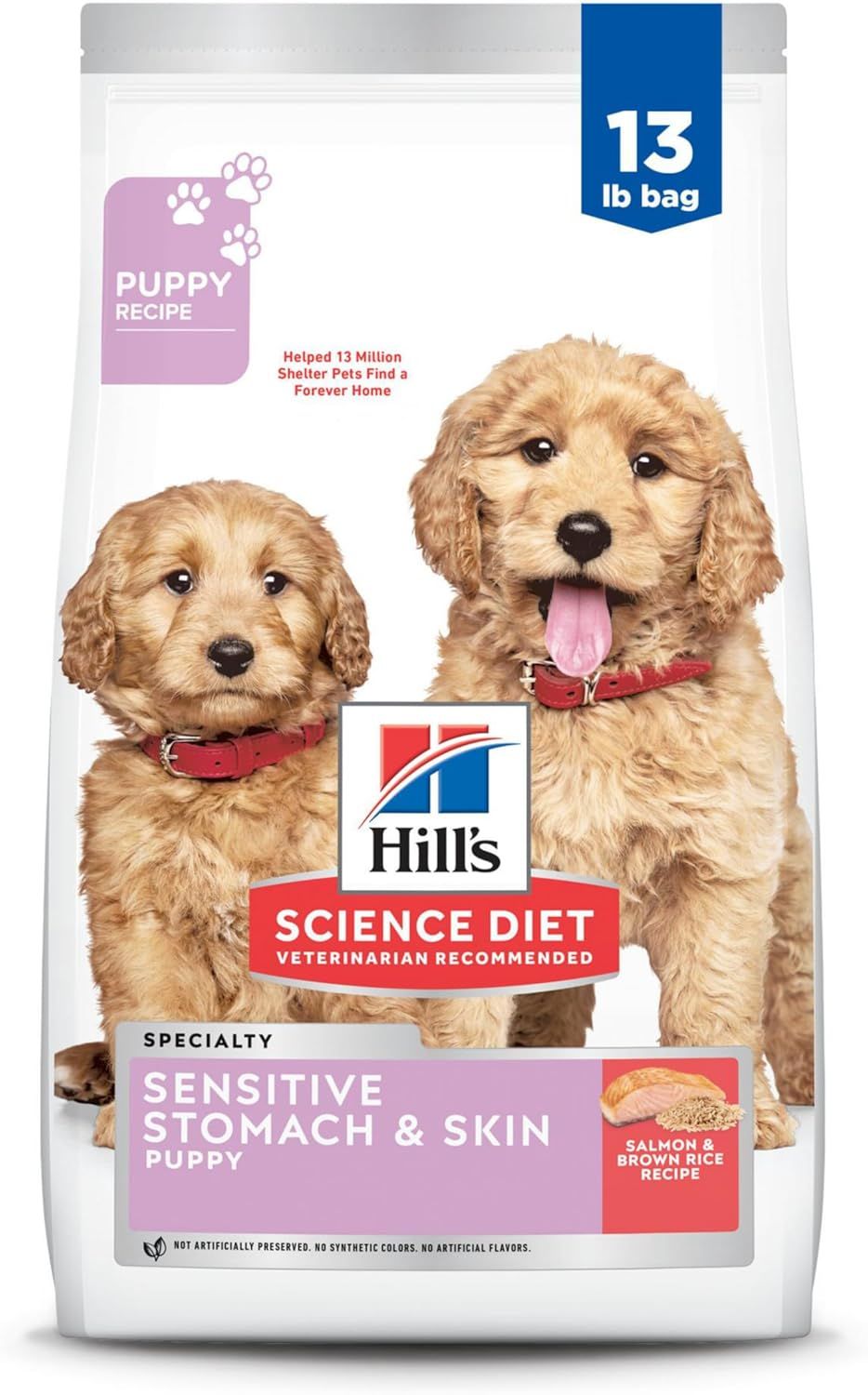 Hills Puppy Sensitive Skin Stomach SMN 13LB