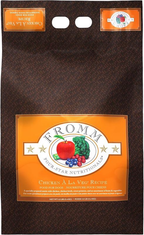 Fromm Four-Star Nutritionals Chicken A La Veg Dog Food - Premium Dry Dog Food - Chicken Recipe - 12 lb