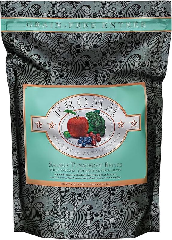 Fromm Four-Star Nutritionals Salmon Tunachovy Cat food - Premium Dry Cat Food - Salmon Recipe - 4 lb