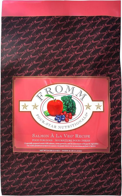 Fromm Four-Star Nutritionals Salmon A La Veg Dog Food - Premium Dry Dog Food - Salmon Recipe - 26 lb