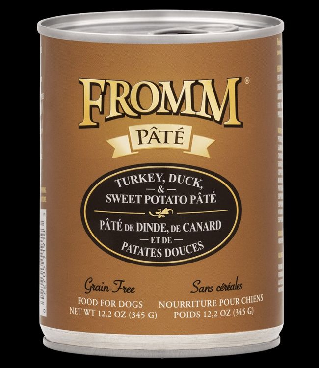 Fromm Grain Free Cans for Dogs Turkey/Duck &amp; Sweet Potato Pate 345g (12.2 oz)