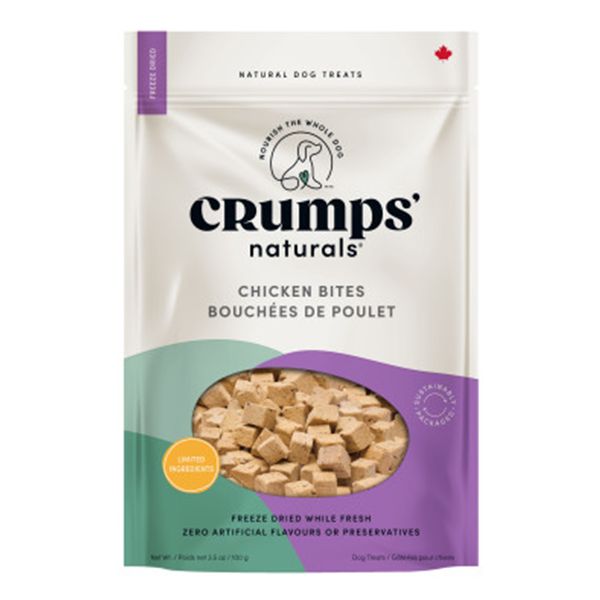 Crumps Freeze Dried Chicken Bites Treats Dog 100g