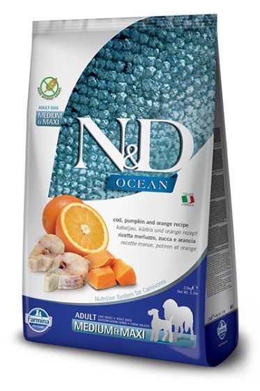 Farmina Ocean Cod, Orange &amp; Pumpkin Med/Maxi Dog 2.5kg